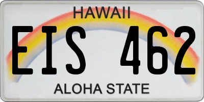 HI license plate EIS462