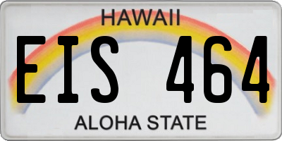 HI license plate EIS464