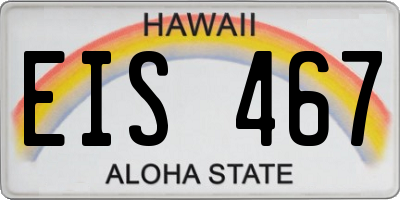 HI license plate EIS467