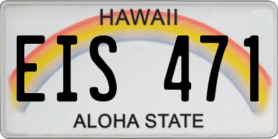 HI license plate EIS471
