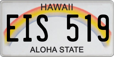 HI license plate EIS519