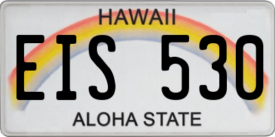 HI license plate EIS530