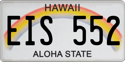 HI license plate EIS552