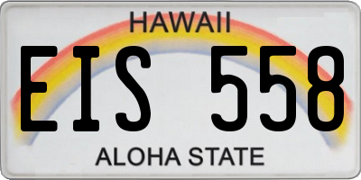 HI license plate EIS558