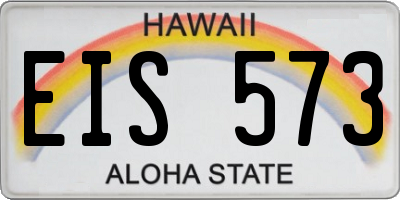 HI license plate EIS573