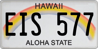 HI license plate EIS577