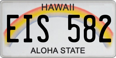 HI license plate EIS582