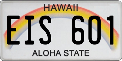 HI license plate EIS601
