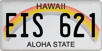 HI license plate EIS621