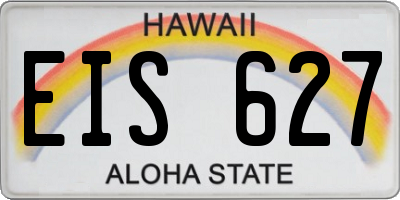HI license plate EIS627