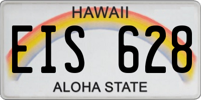 HI license plate EIS628