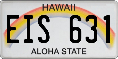 HI license plate EIS631