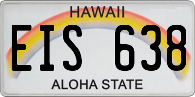 HI license plate EIS638