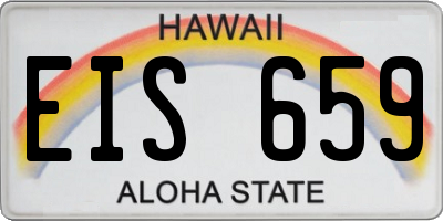 HI license plate EIS659
