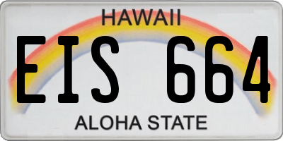 HI license plate EIS664