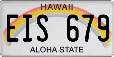 HI license plate EIS679