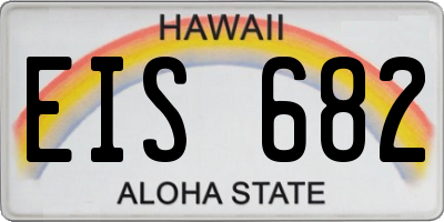 HI license plate EIS682
