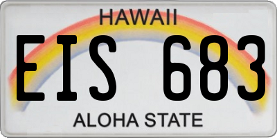HI license plate EIS683