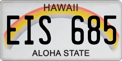 HI license plate EIS685