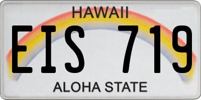 HI license plate EIS719