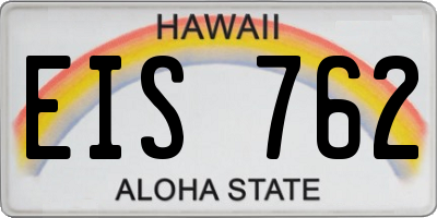HI license plate EIS762