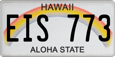 HI license plate EIS773