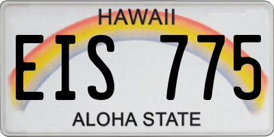 HI license plate EIS775