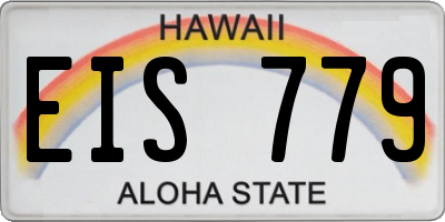 HI license plate EIS779