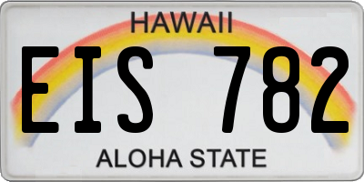 HI license plate EIS782