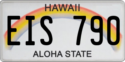 HI license plate EIS790