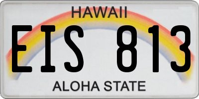 HI license plate EIS813