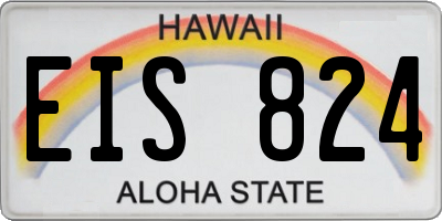 HI license plate EIS824