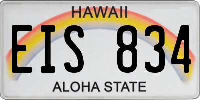 HI license plate EIS834