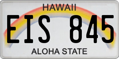 HI license plate EIS845