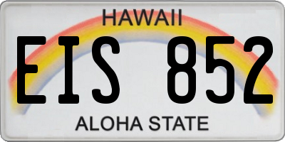 HI license plate EIS852