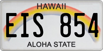 HI license plate EIS854