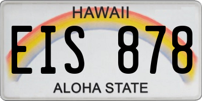HI license plate EIS878