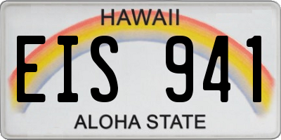 HI license plate EIS941