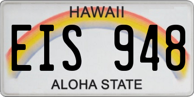 HI license plate EIS948