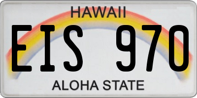 HI license plate EIS970