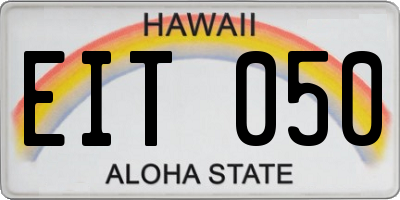 HI license plate EIT050