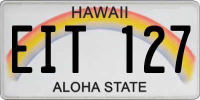 HI license plate EIT127