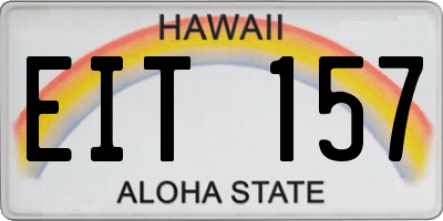 HI license plate EIT157