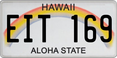 HI license plate EIT169