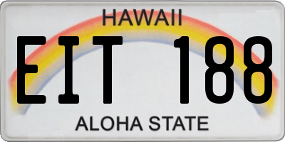 HI license plate EIT188
