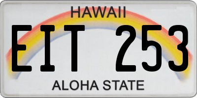 HI license plate EIT253