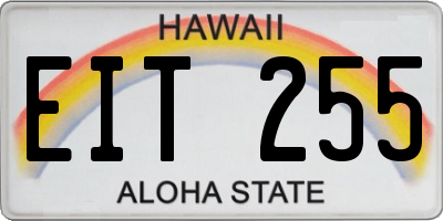 HI license plate EIT255