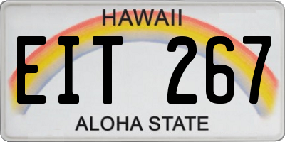 HI license plate EIT267