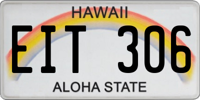 HI license plate EIT306