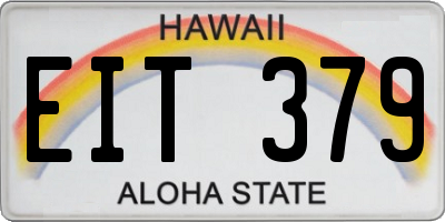 HI license plate EIT379